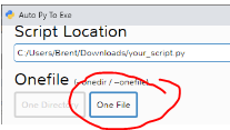 --onefile option in auto-py-to-exe