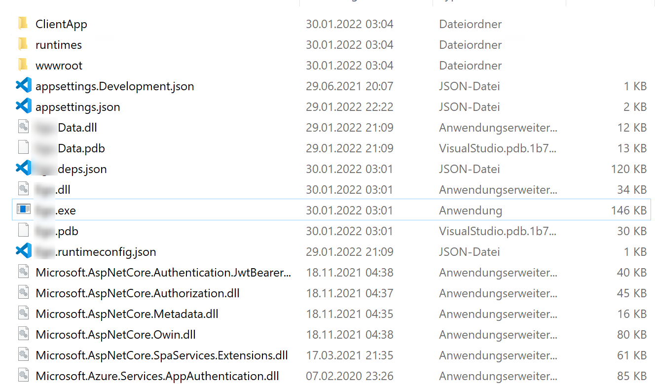 Publish folder