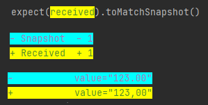 jest unit tests failing because it receives comma instead of dot