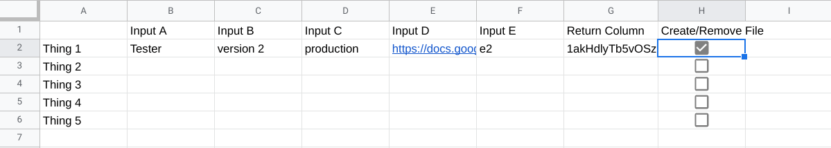 checkbox sheet