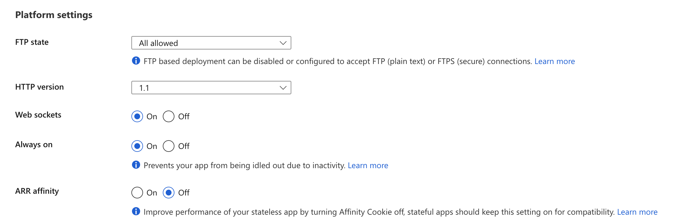 App Service Configuration