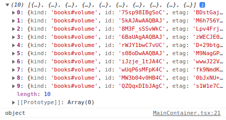 Result of typeof() for the given API data