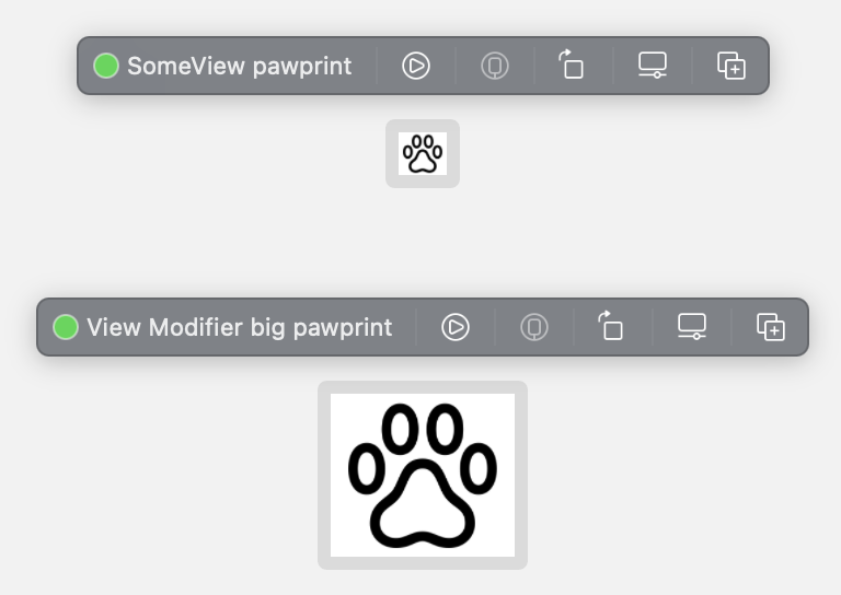 View modifier big pawprint