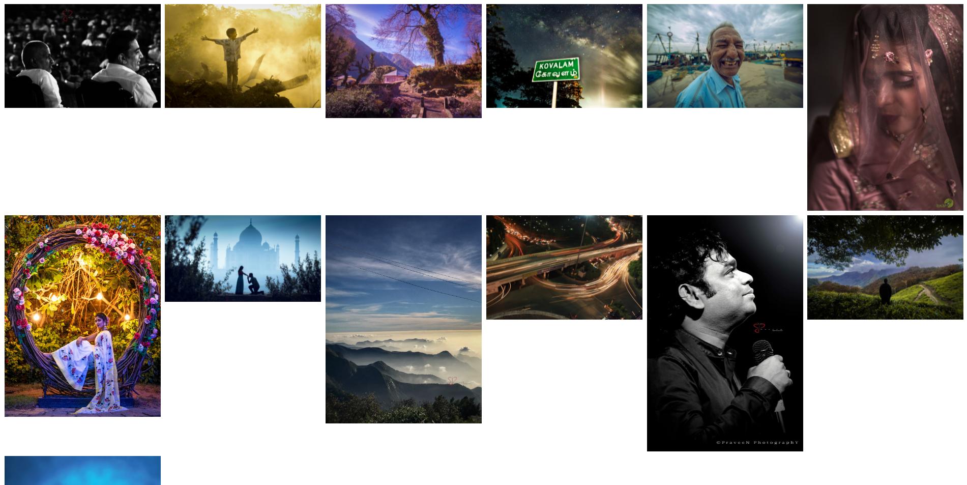 Uneven Photo Gallery
