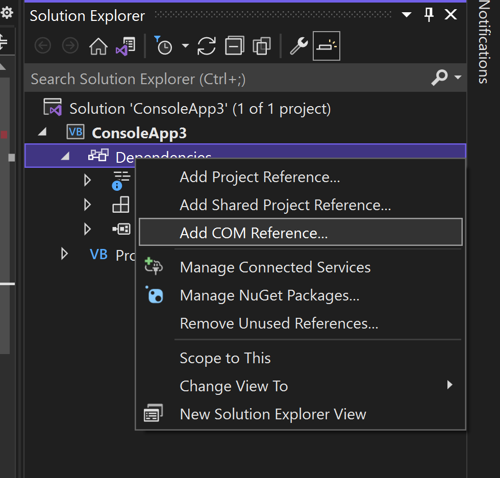 COM references VS2022