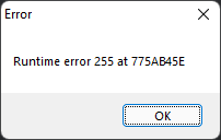 Error message 2