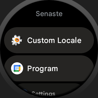 app drawer in swedish