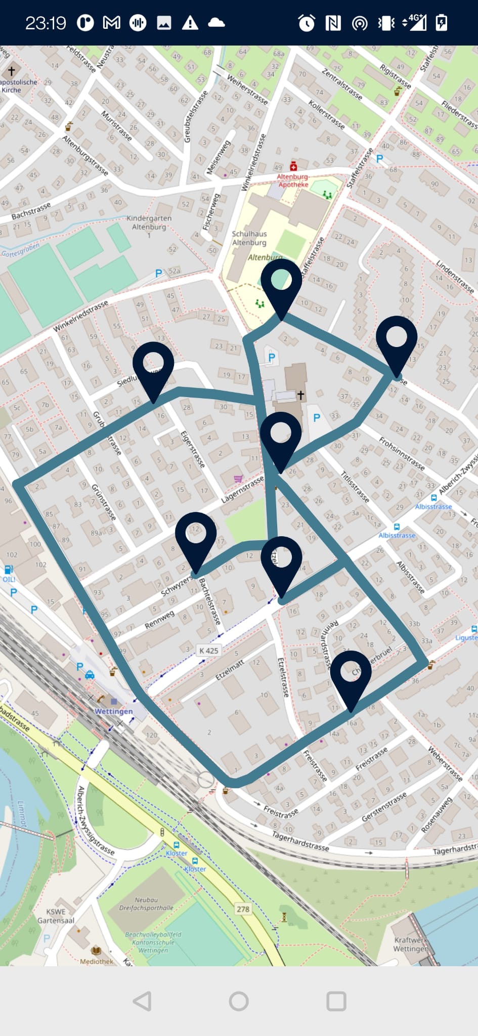 image of overlaying polylines