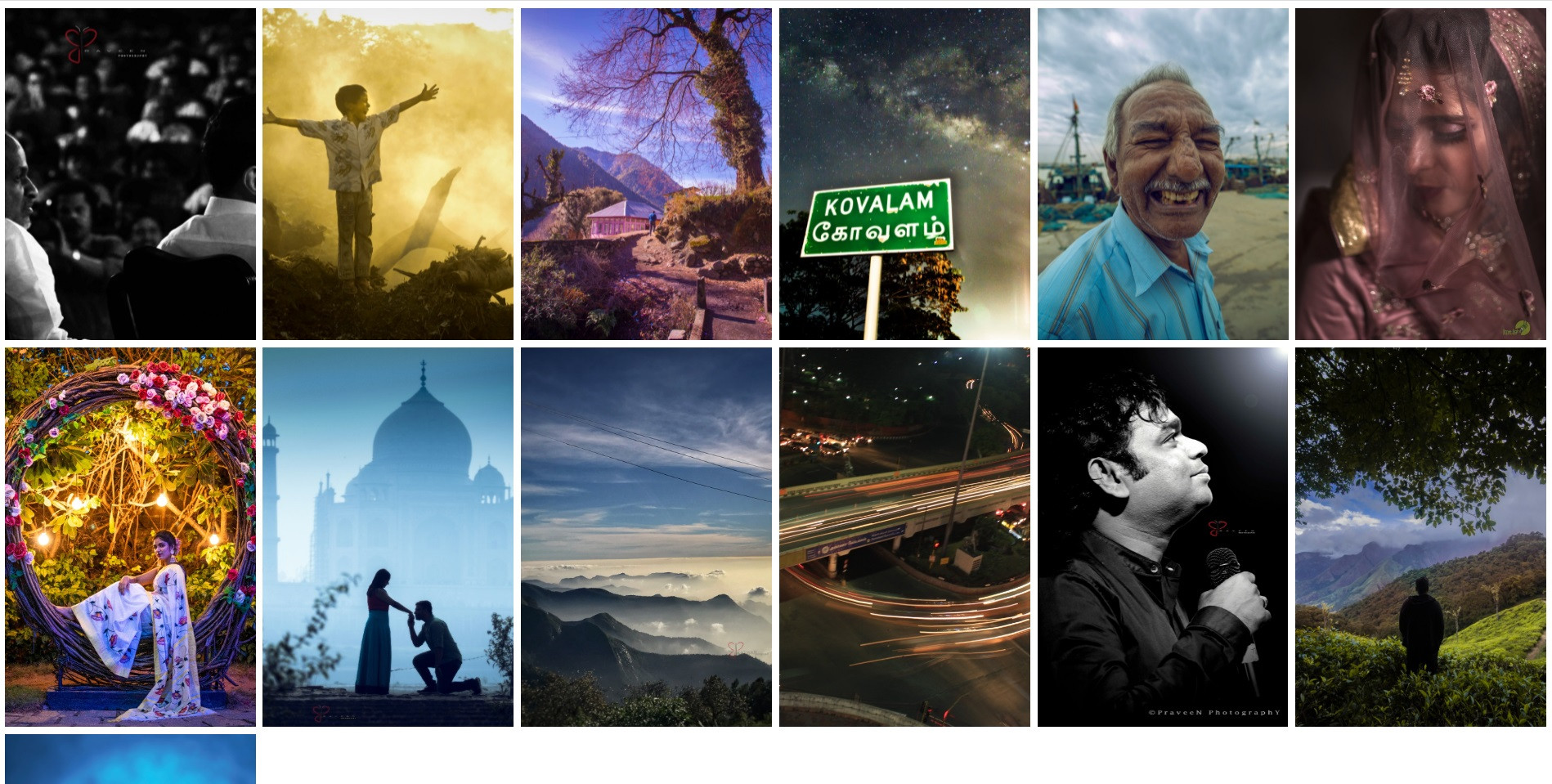 Zoomed landscape images
