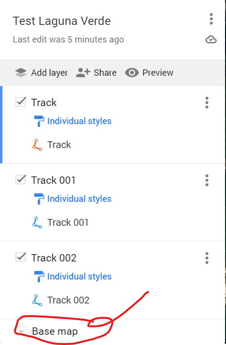 screenshot of left menu
