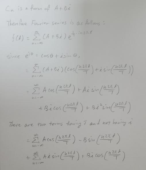 complex Fourier series