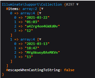 dd output: manual array