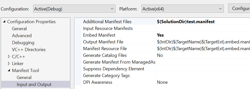 Additional Manifest Files