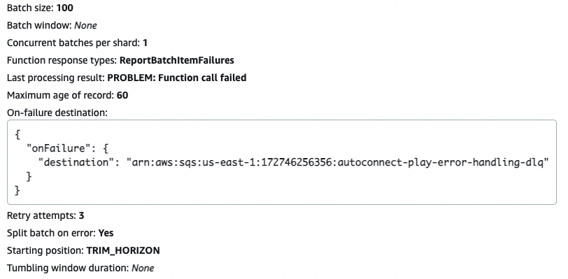 Kinesis config