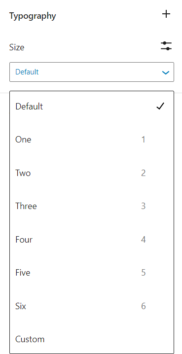 More than five font sizes