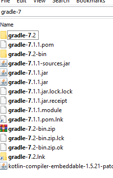 My Gradle files gradle-7*