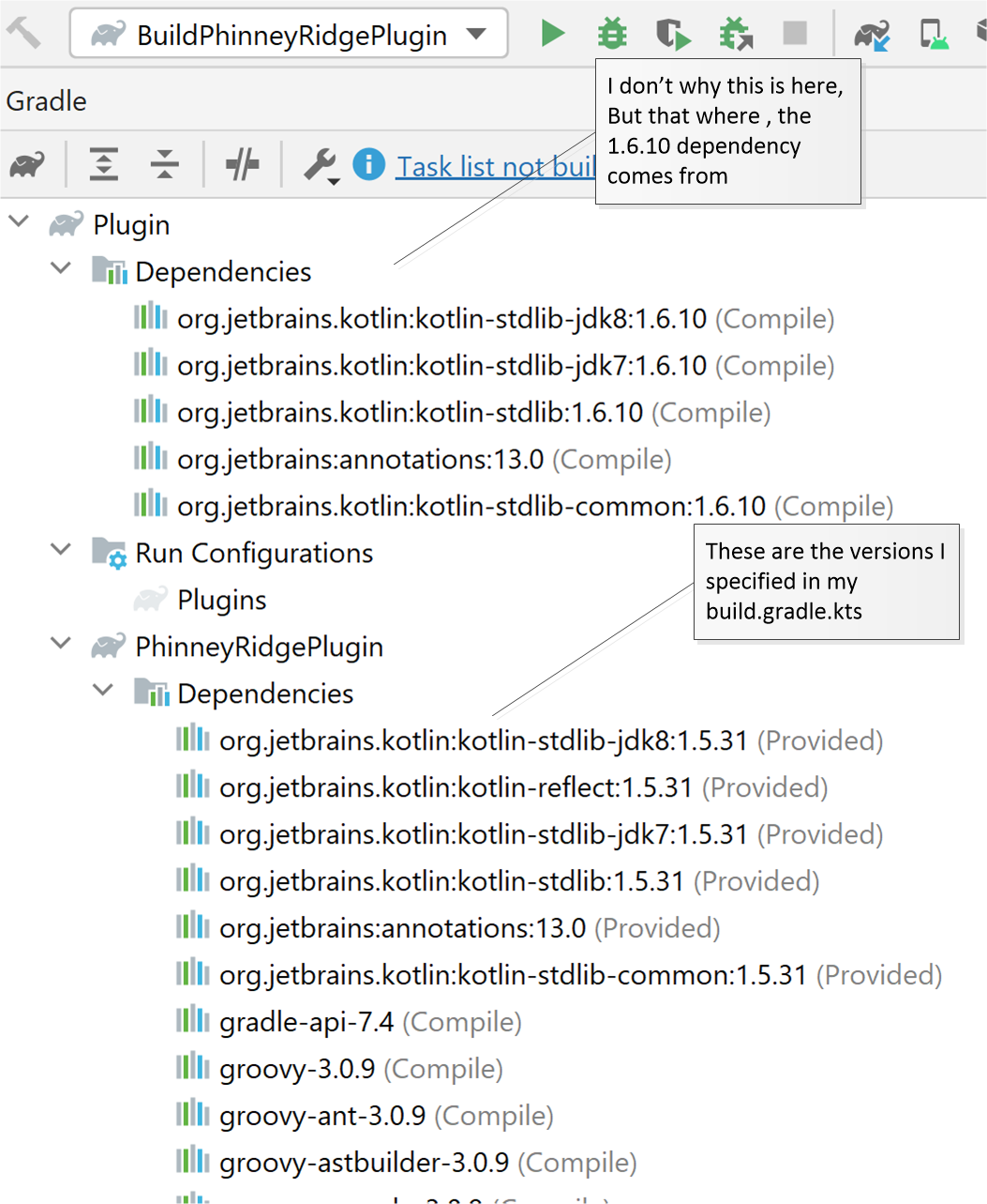 android studio gradle window