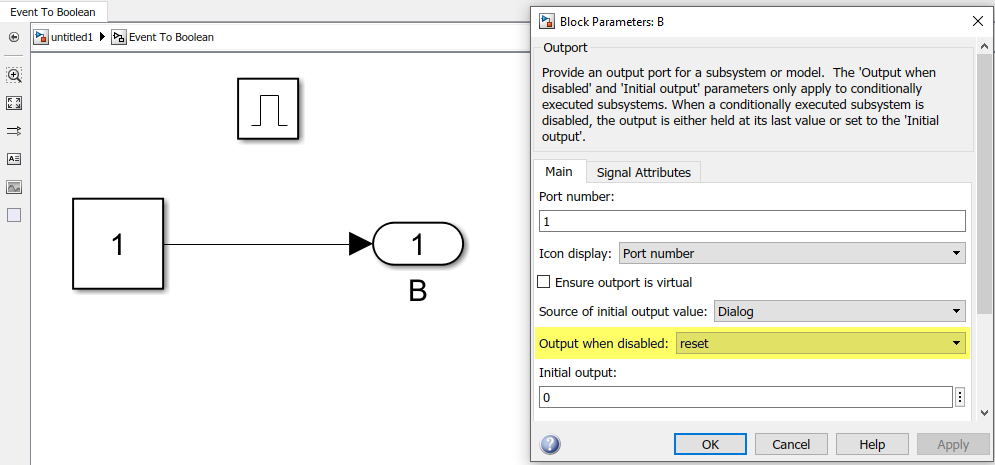 event to Boolean