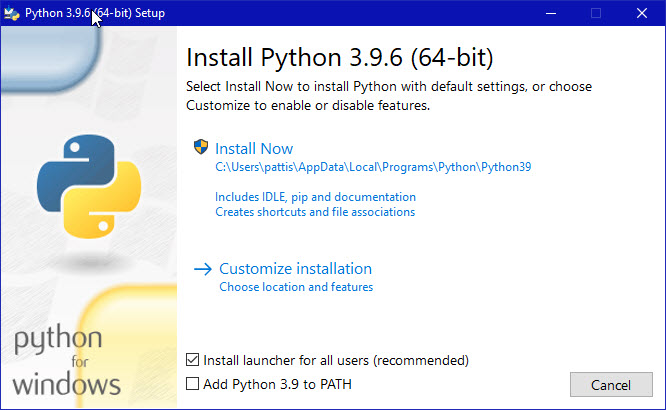 Python setup