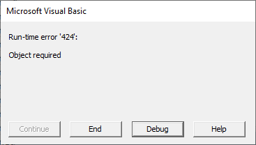 run-time error 424