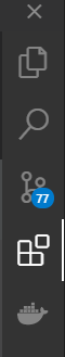 Docker extension available on sidebar