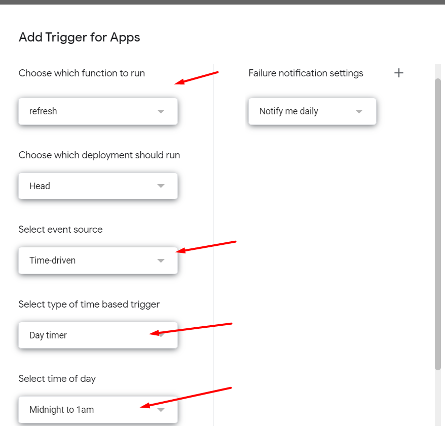 Time Trigger Setting