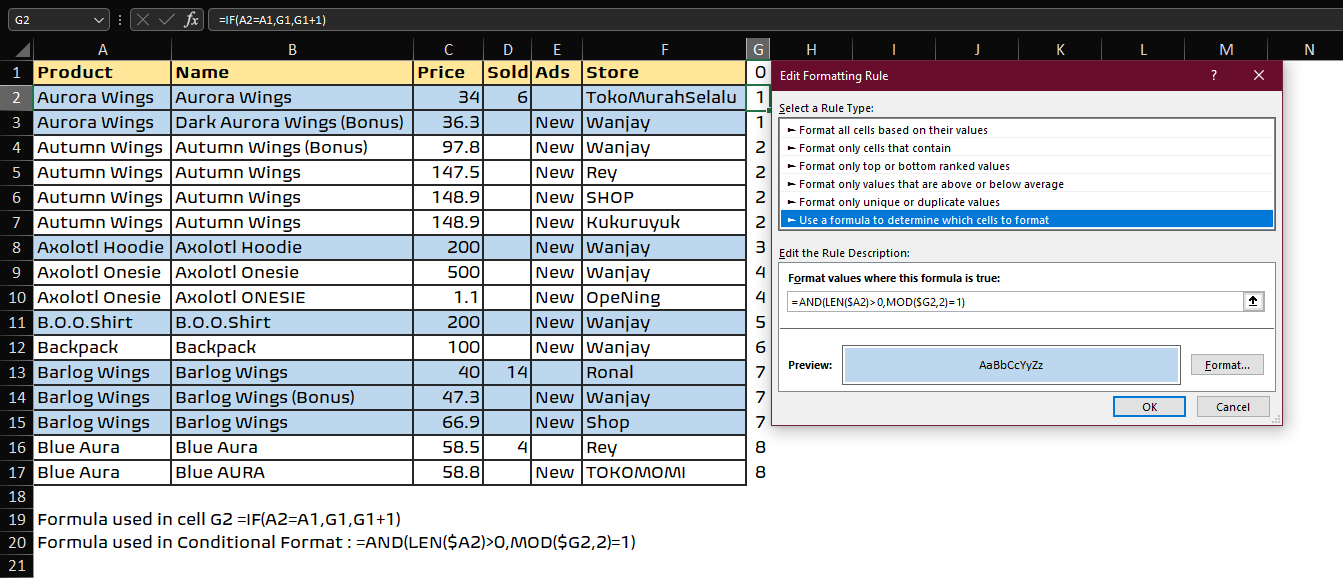 Conditional Formatting By Group