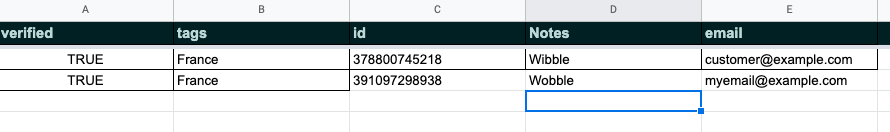 My Sheet Data