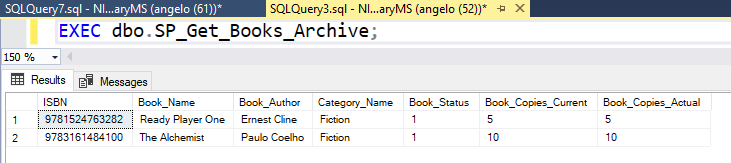 SQL Server Results