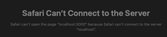 Safari Error Message: Rejected Connection