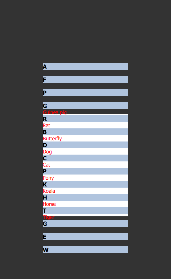 ListView bounding error