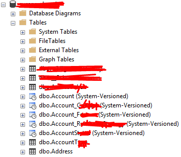 See example here for the AccountHistory Table