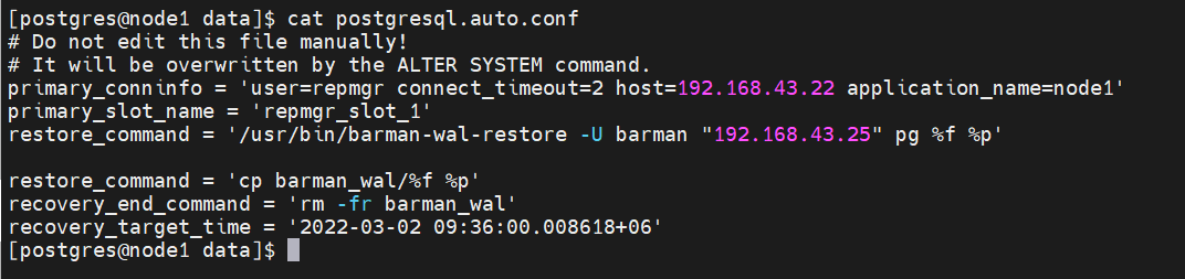 node1 postgresql.auto.conf