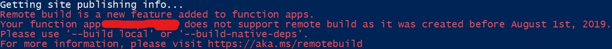 output of --build remote