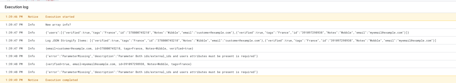 Logger Output