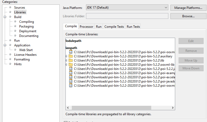 Libraries Classpath