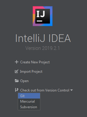 IntelliJ IDEA Check out from version control