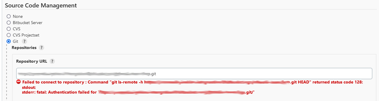 Jenkins - Failed to connect to repo