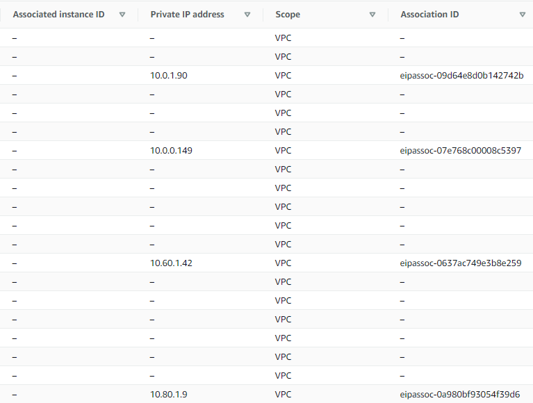 Elastic IP addresses