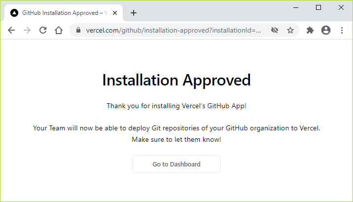 Vercel: installation approved.