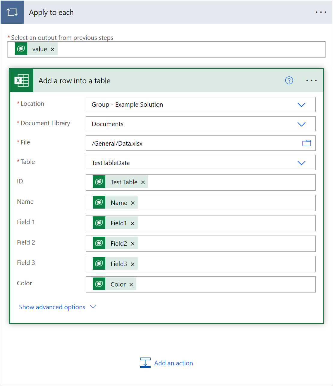 Add rows to table