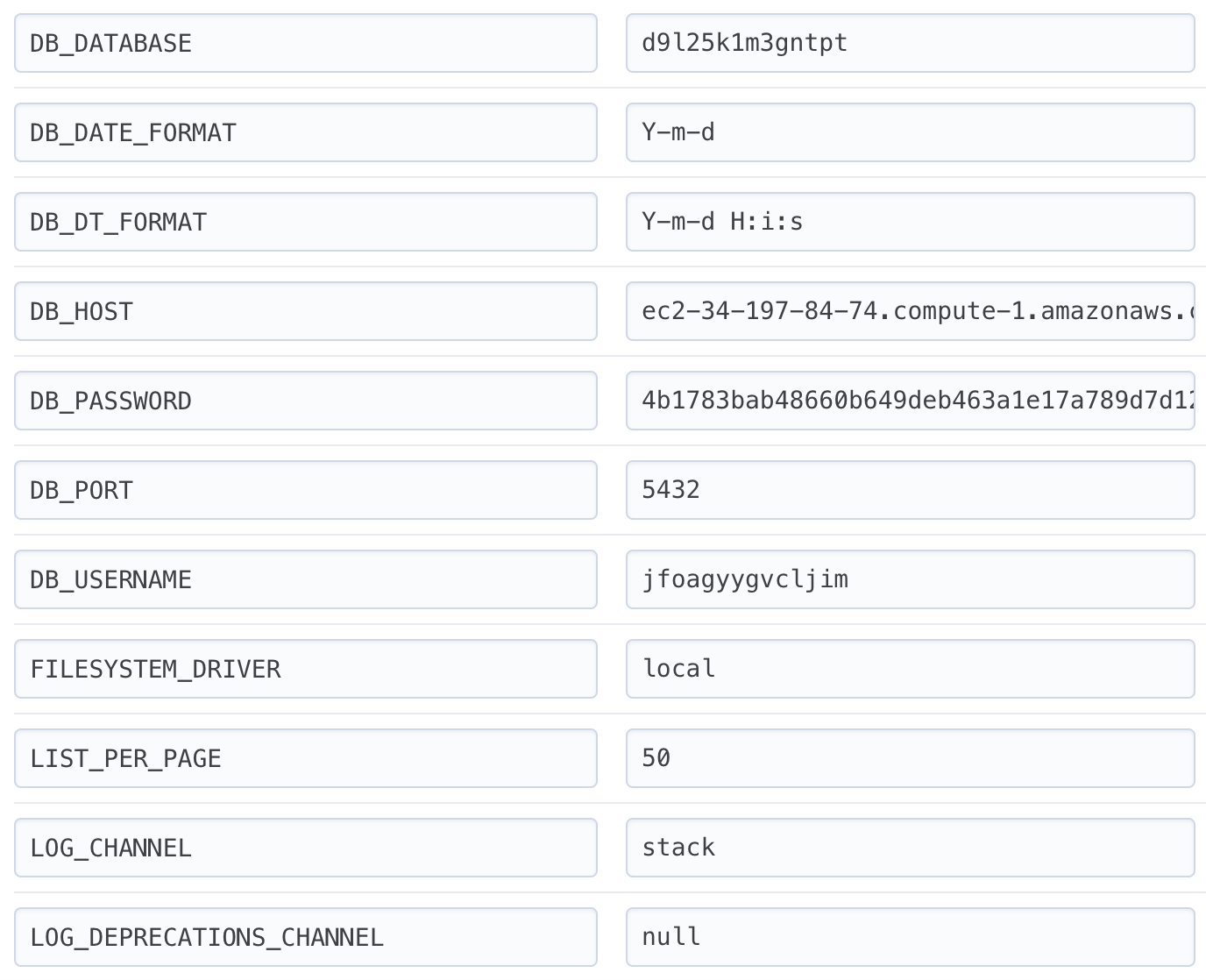 Heroku Env Vars 2