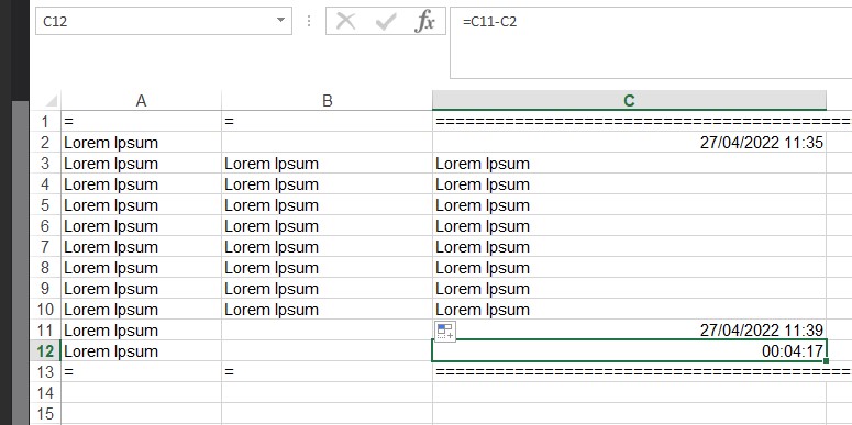 Cells in Excel