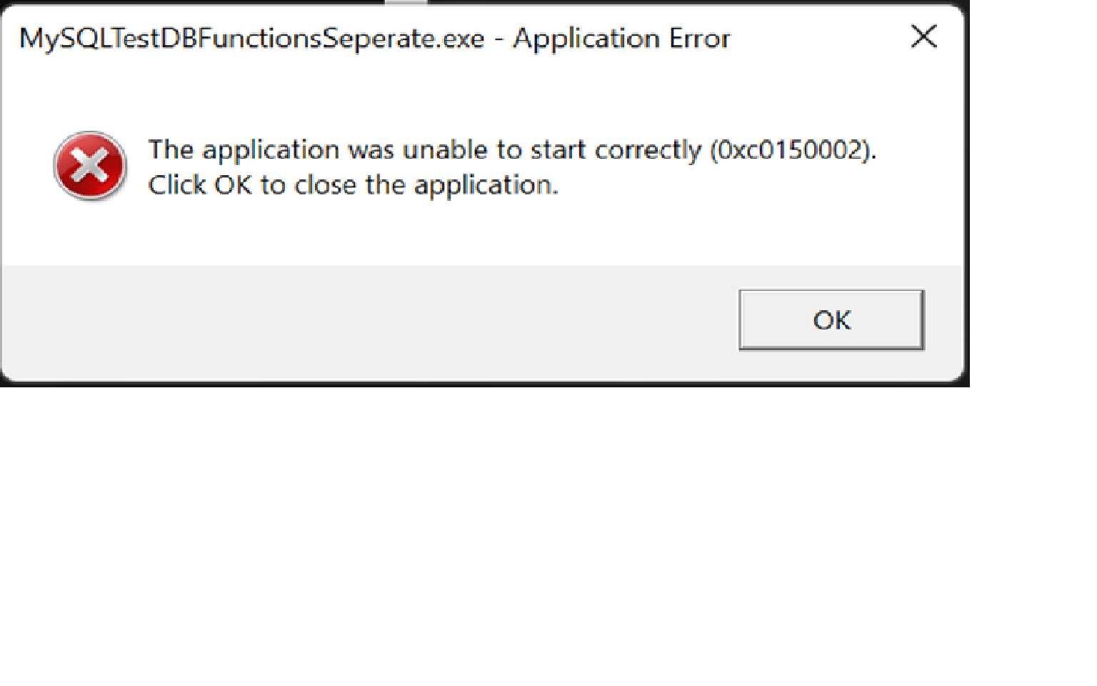 Error Message Pop-Up