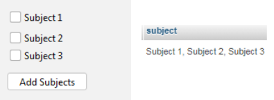 UI Checkboxes and database column subject
