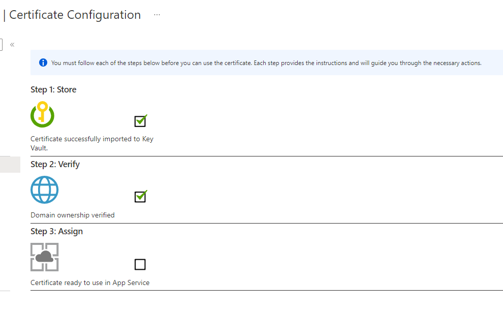 Verification shown successful