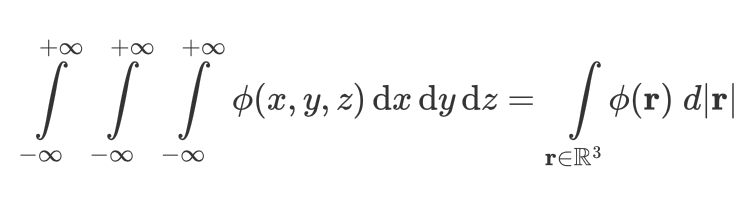 integral of phi over R3 space