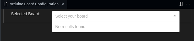 Arduino Board Configuration Panel