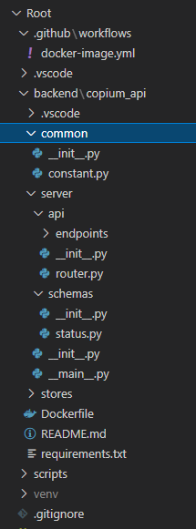 here is my project file tree structure currently