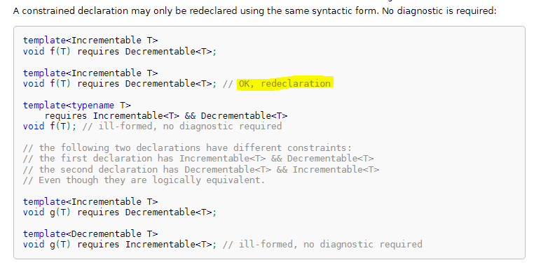 image of cppreference saying it can be redeclared